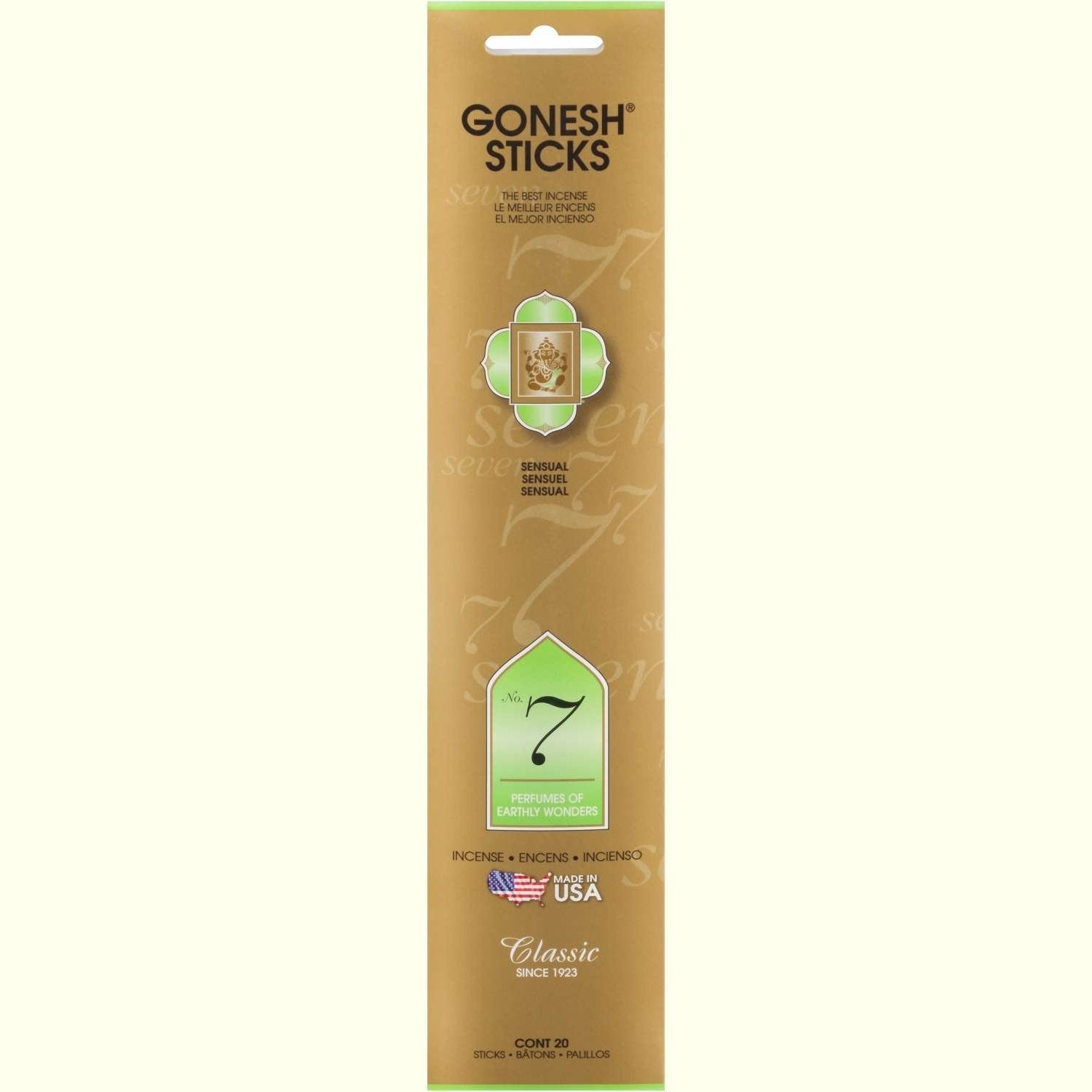 Gonesh Stick Classic 7 Earthly Wonders 20 Piece
