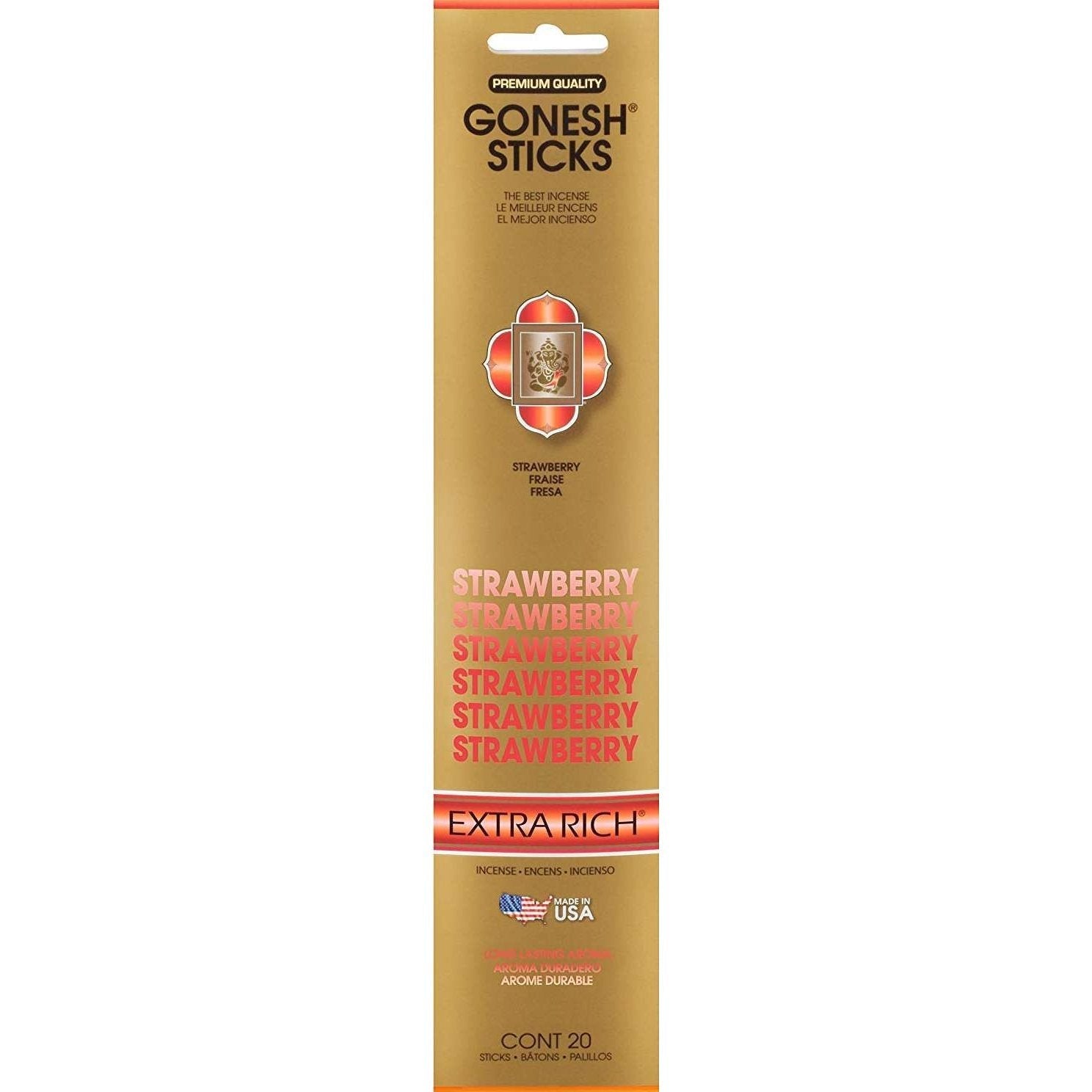 Gonesh Stick Extra Rich Strawberry 20 Piece