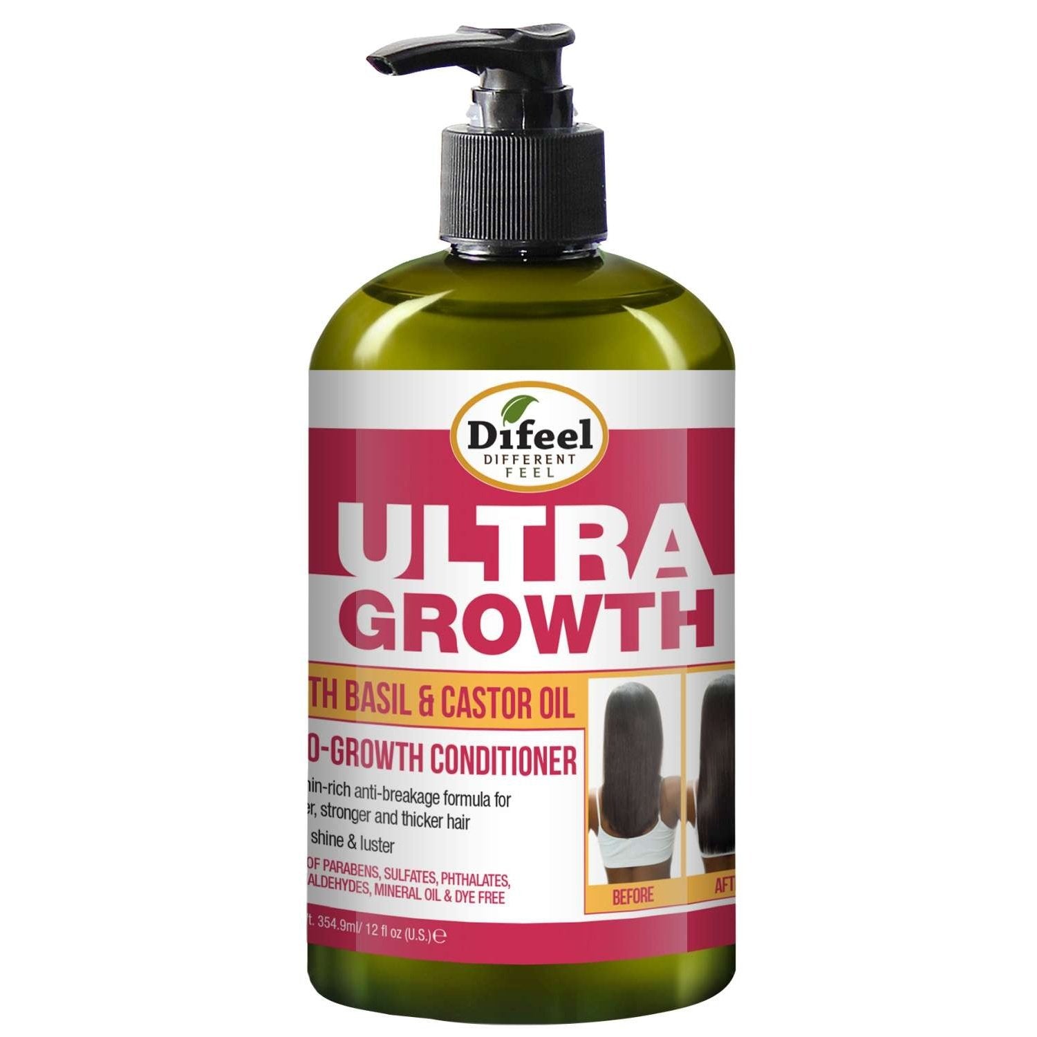 Difeel Sunflower Difeel Ultra Growth Conditioner With Basil  Castor Oil 12 Oz